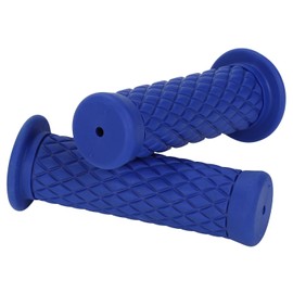 nakira Motorcycle Grip Moped Handle 0.9 inch (22.2 mm) Non-Piercing Rubber C-Type (Blue)