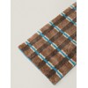 WENSHUO Seasalt Checked Area Rug (Brown),Microfiber Absorbent Non-Slip Throw Rug,TPR