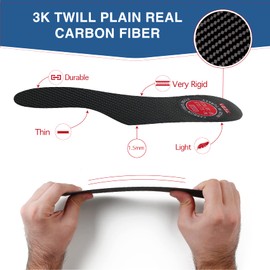 Tega Morton´S Extension Orthotic, Plantilla Muy Rígida De Fibra De Carbono - 1 Par - Morton'S Toe, Turf Toe, Hallux Limitus, Hallux Rigidus, Artritis (265 Mm)