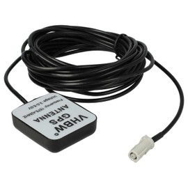 vhbw GPS Antenna Compatible with JVC KW-NT30, KW-NT3 Navi with AVIC Connector - Magnetic Base, 5 m, Black