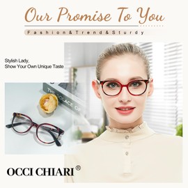 OCCI CHIARI Narrow Reading Glasses Women Colorfull Cute Readers for Petite Face(Red 2.0+) 1.0 1.25 1.5 1.75 2.0 2.25 2.5 2.75 3.0 3.5 4.0 5.0 6.0