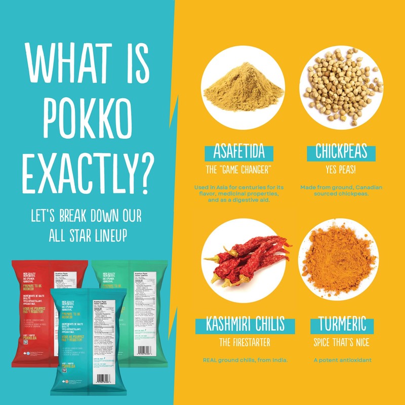 POKKO Creamy Dill Rice & Chickpea Chips – 24-Pack Tangy