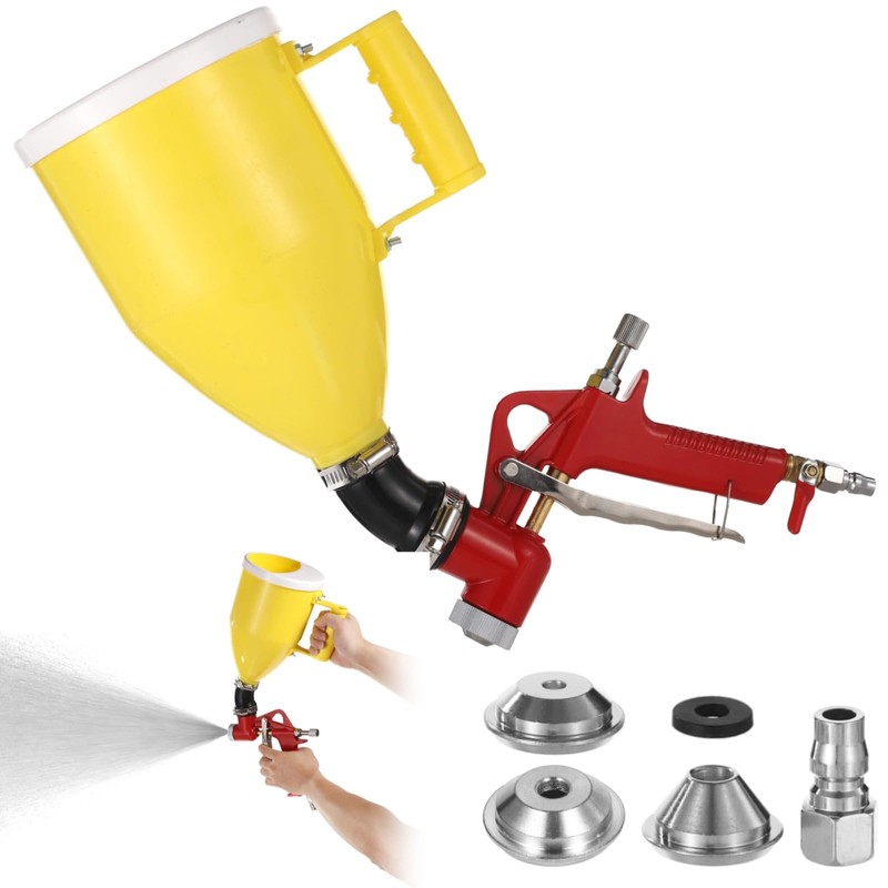 yeesport Drywall Texture Sprayer Hopper, Pneumatic Hopper Spray Gun with