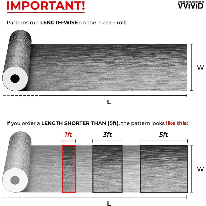 VViViD® XPO Dark Grey Brushed Metallic Car Wrap Vinyl Roll