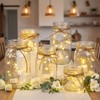 Gandeer 6 Pcs Glass Mason Jar with LED Lights for