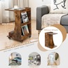 Tangkula C-Shaped End Table, Small Sofa/Couch Side Table Snack Table