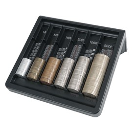 Carl CX-004-K Coin Counter, Made in Japan, Currency Exchange, Checkout Tightening, 50 Sheets Each, Black