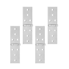 Gedotec Table runner made of stainless steel V2A | 4 pieces table hinge with rectangular design | DIN 7957 | with hardened pin | length: 80 mm | width: 28 mm | for screwing | flap hinge