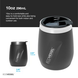 EcoVessel Port 296ml Triple Insulated Stainless Steel Hot or Cold Tumbler