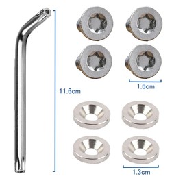 Car License Plate Bolt, External Parts License Plate Bolt, Stainless Steel, Anti-theft Bolt Set, License Plate Bolt, Screw Lock, Screw Lock, Bike Anti-theft, Light Vehicle, License Plate, Suitable for