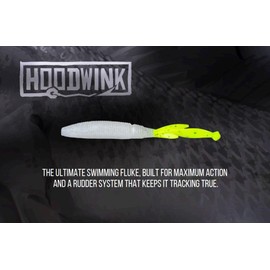 Southern Salt Hoodwink 4.75" Soft Plastic Fluke Lure – Weedless Design with Weighted Tail Ball – 5-Pack for Redfish, Trout, Flounder & Bass – Jig Head Ready (Dark Knight)