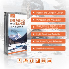 CPOMIENI 4 Pack -Large 82” x 62” Survival Emergency Mylar Thermal Blankets, Thermal Survival Blanket Perfect for Camping, Hiking, Body Insulation, Outdoors, Car Survival Kit, Bug Out Bag