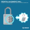 [ZARKER XD35] Small and Heavy Duty 3-Digit Combination Padlock Different