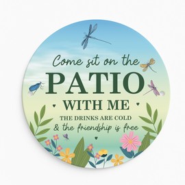 Red Ocean Garden Signs and Plaques for Outside Acrylic Garden Signs Patio Sign Door Hanging Wall Sign Yard House Plaque Friendship Gifts For Women Gardening Gifts