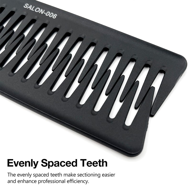 6-Pack Wide Tooth Hair Combs for Men, Durable Detangling &