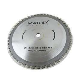 MATRIX Replacement Saw Blade 160 mm, 12 mm, 48 Teeth, 1 mm, for Table Saw TST 1500-160 Duo Power
