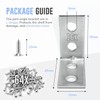 TOP-VIGOR 16Pcs Angle Brackets, 25mm x 25mm x 15mm L