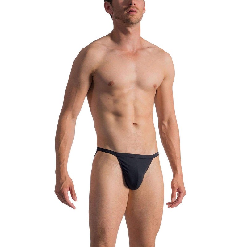 Olaf Benz Men's Blu 1200 Beach Tanga Swim Brief (Black/S)