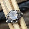 Natural Moonstone 925 Solid Sterling Silver Engagement Ring Size 6