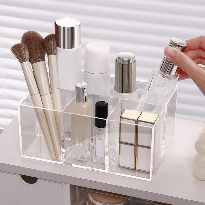 KONTONTY Makeup Brush Holder Organizer Desktop Storage Container for Cosmetics