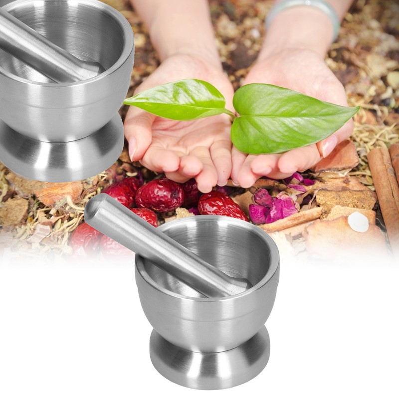 Garlic Grinder Manual Food Grade Stainless Steel Pills Spice Grinding