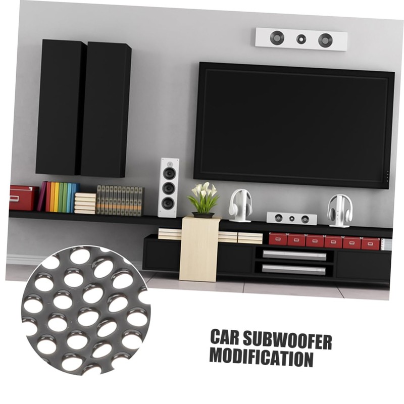 KOMBIUDA 2pcs Car Speaker Mesh Cover Stylish Metal Grill Protector