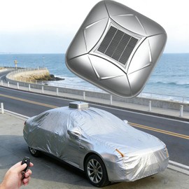 Lona retráctil, toldo para auto, funda protectora, garaje portátil - Funda solar para sedán con control remoto, protector eléctrico para sol y nieve, cabe en el maletero, antirrobo Silver-2XL