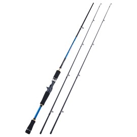 Goture Fishing Rod Carbon Fiber Casting&Spinning Rod with 2-Tip M and ML Travel Fishing Rod Portable Bass Fishing Pole, Freshwater or Saltwater