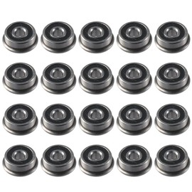 SHUATI Flanged Ball Bearing 20pcs Z1 Noise Level Easy to Maintain Double Shielded Deep Groove Bearings Durable Chrome Steel Ball Bearings Inline Skates(F623-2RS 3x10x4mm)