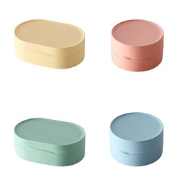 Travel Soap Dishes Pack of 4 Soap Box Travel Waterproof Soap Dish with Lid Soap Box Solid Shampoo Plastic Soap Box Small Storage Box Soap Container for Travel Gym Camping