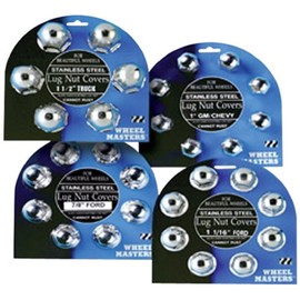 Wheel Masters 8012 1.5" Stainless Steel Lug Nut Cover - Pack of 6
