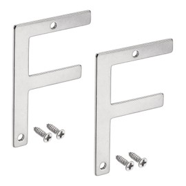 sourcing map Stainless Steel House Letter, 2.76 Inch Letter F for Mailbox Hotel Address Door Sign, Polishing, 2 Pcs
