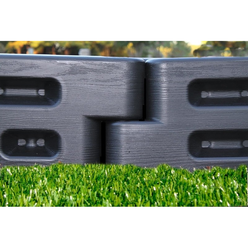 Playsafer Playground Edging Border -12" High Plastic Interlocking Timber for