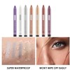 Pakivs 12-Piece Eyeshadow Pencil Set, Long-Lasting Glitter Multi-Purpose Eyeliner Pen