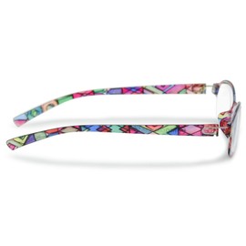 デューク 老眼鏡 レディース +2.5 度数 ネオクラシックデュー 超軽量フレーム ソフトケース付き ステンド GLR-11-7+2.50