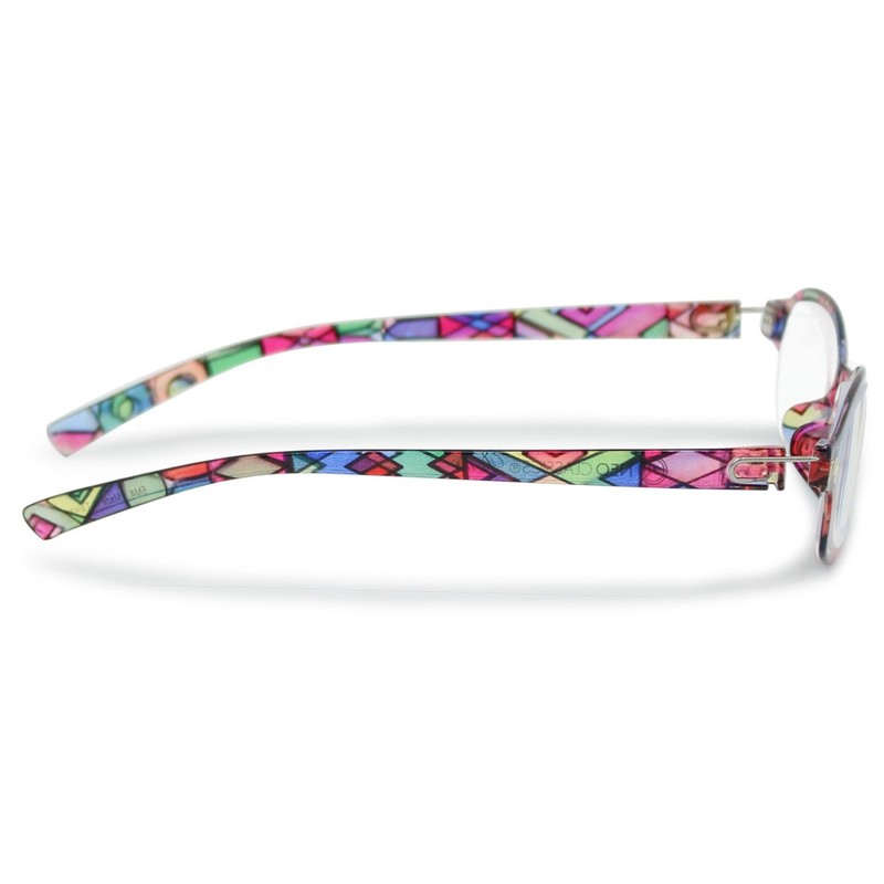 デューク 老眼鏡 レディース +2.5 度数 ネオクラシックデュー 超軽量フレーム ソフトケース付き ステンド GLR-11-7+2.50