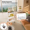 YIPPPPE 3 Tier Rolling Cart, Mobile Office Storage Cart with