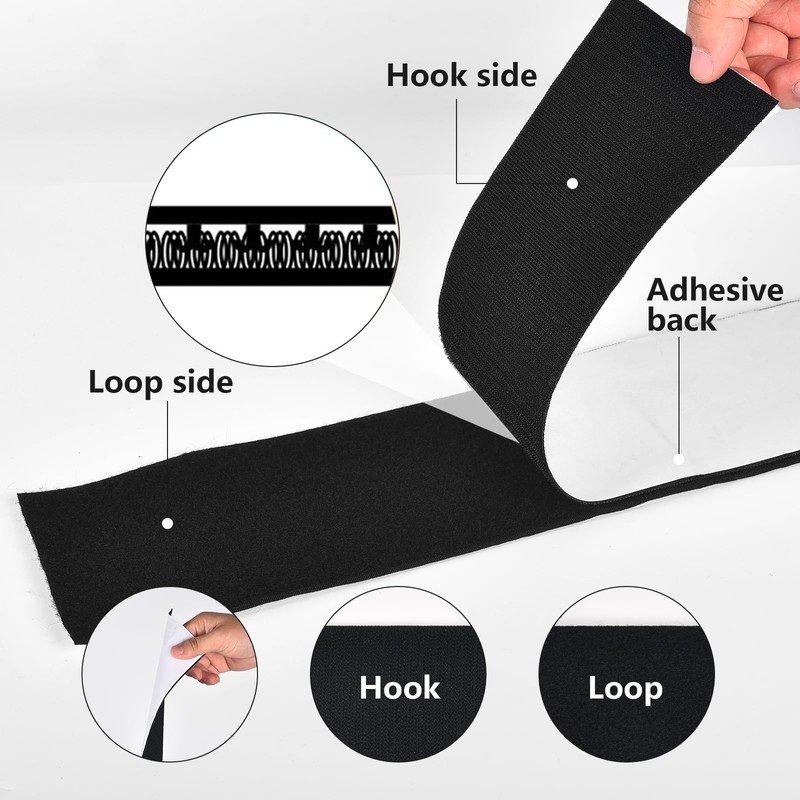 Heavy Duty Hook and Loop Tape Self Adhesive Strip Roll