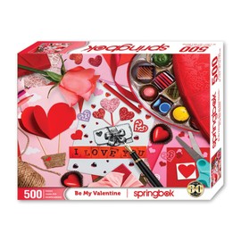 Springbok Be My Valentine 500 Piece Puzzle for Adults - Featuring Colorful Valentine Favorites