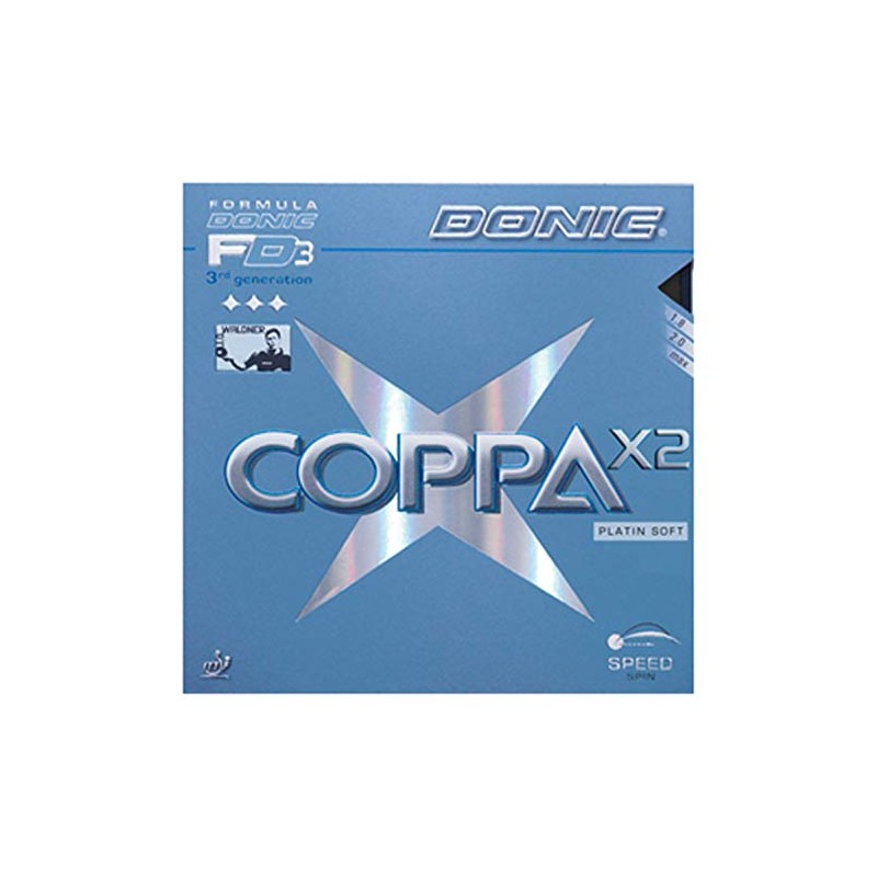 DONIC AL053 Table Tennis Coppa X2 Soft Rubber Back Black