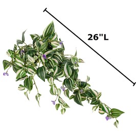 Factory Direct Craft Artificial Wandering Jew Bush with Blooms A Houseplant That Requires No Care