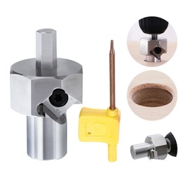 Dog Hole Chamfer Reamer Tool, Workbench Dog Hole Shaping Trimmer T10 Alloy Blade Stainless Steel 9mm Hex Shank for 19mm/20mm Woodworking Dog Holes Polished Finish for Electric Drills (19mm)