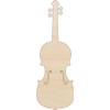 Music Violin - Laser Cut Out Unfinished Wood Craft Shape
