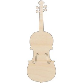 Music Violin - Laser Cut Out Unfinished Wood Craft Shape MSC42 20" / 1/8" thick