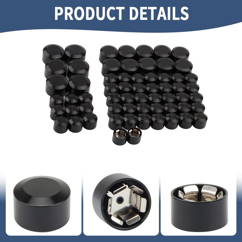 Motorcycle Bolt Covers Engine Bolt Head Toppers Caps Kit for