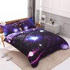 Wowelife Galaxy Comforter Set Blue and Purple Twin, 3D Outer