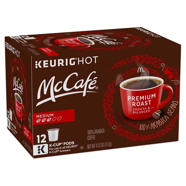 McCafé Premium Roast Coffee, Medium Roast, K-Cup Pods, 12 Count