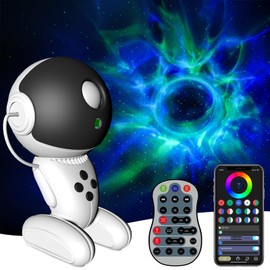 Robot Galaxy Star Projector Night Light, 3 in 1 Starry Sky Light with White Noise,Remote,Speaker, Timer - App Control Nebula Projector for Bedroom Decor Adult Kid Birthday's Gift Christmas B