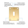 Repair Escutcheon Key Hole Cover Plate Screw Fix Polished Brass