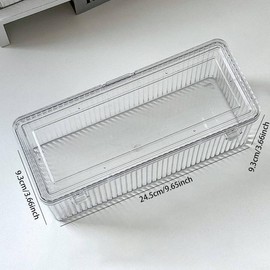 Delicatething Acrylic Nail Organizer Box, Holds 13 Nail Boxes, Ideal for Clean and Tidy Desktop, Perfect Gift for Girls:_Acrylic manicure storage box_1